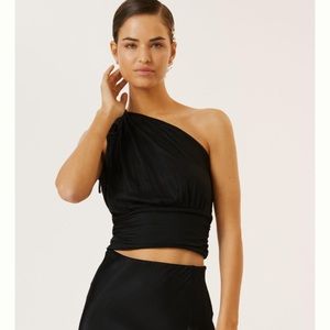 Anthropologie Draped One-Shoulder Top